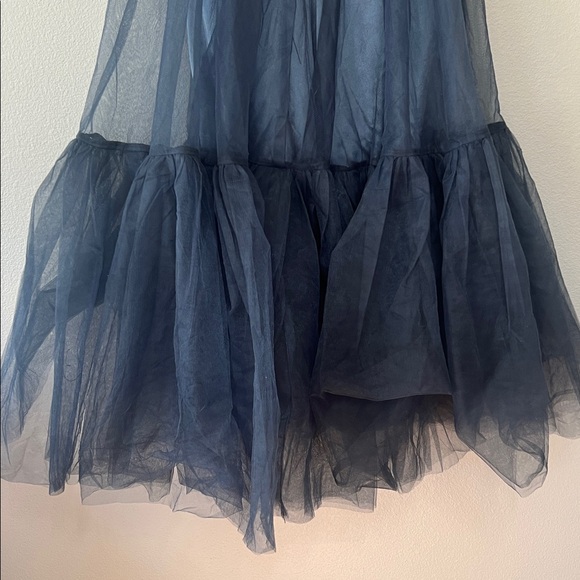 Mia Joy Women’s XS Chic Midnight Blue Tulle Long Skirt Grunge Whimsigoth Fairy - Picture 3 of 6